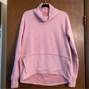 Lululemon Heathered Pink Mauve Cowl Neck Sweatshirt